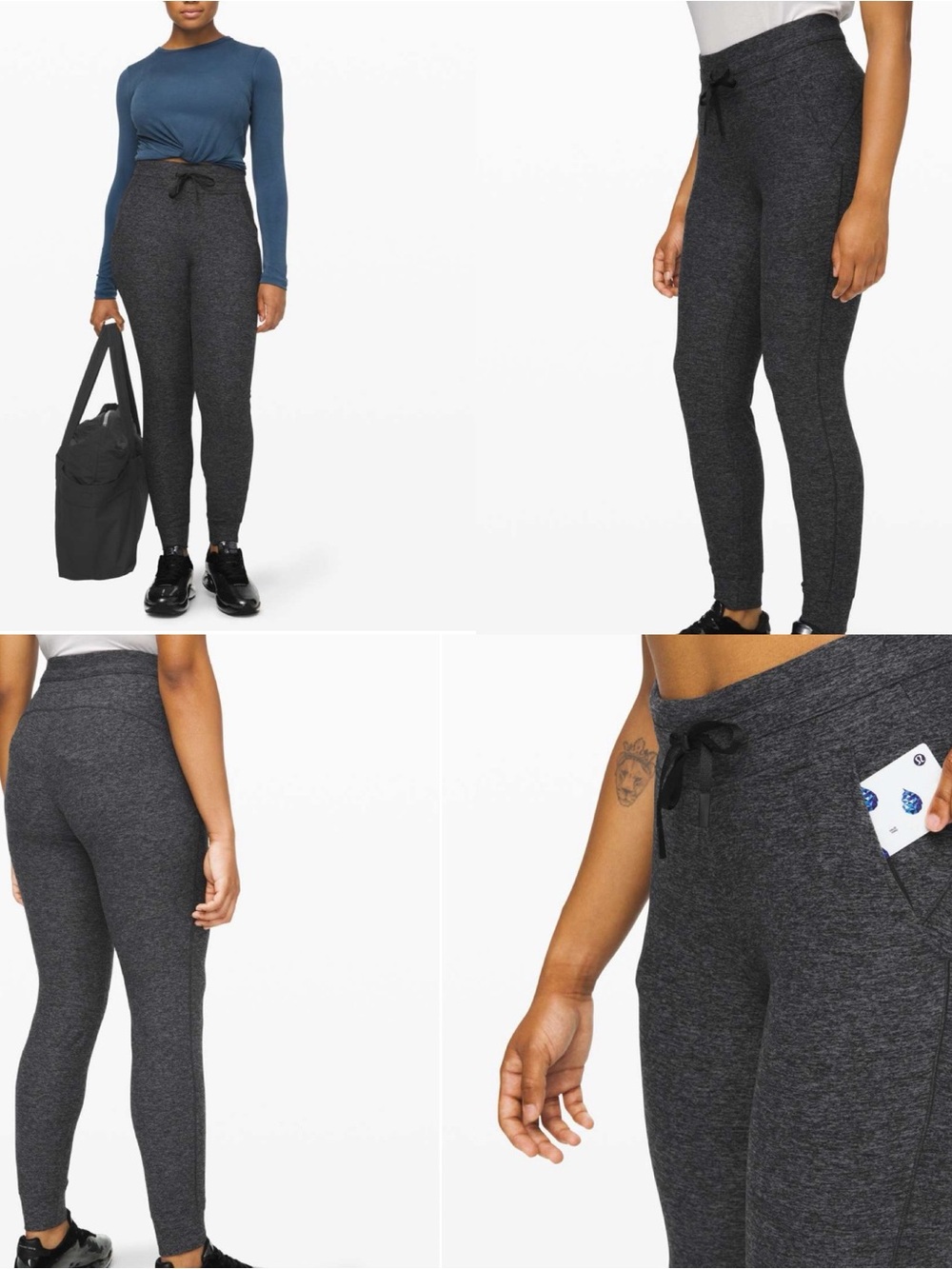 NWT Lululemon Ready To Rulu Pant - Heathered Dark Cast/Black